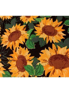 Sunflower Cotton Fabric 1/2 yard x 44" Sewing Quilting Crafts